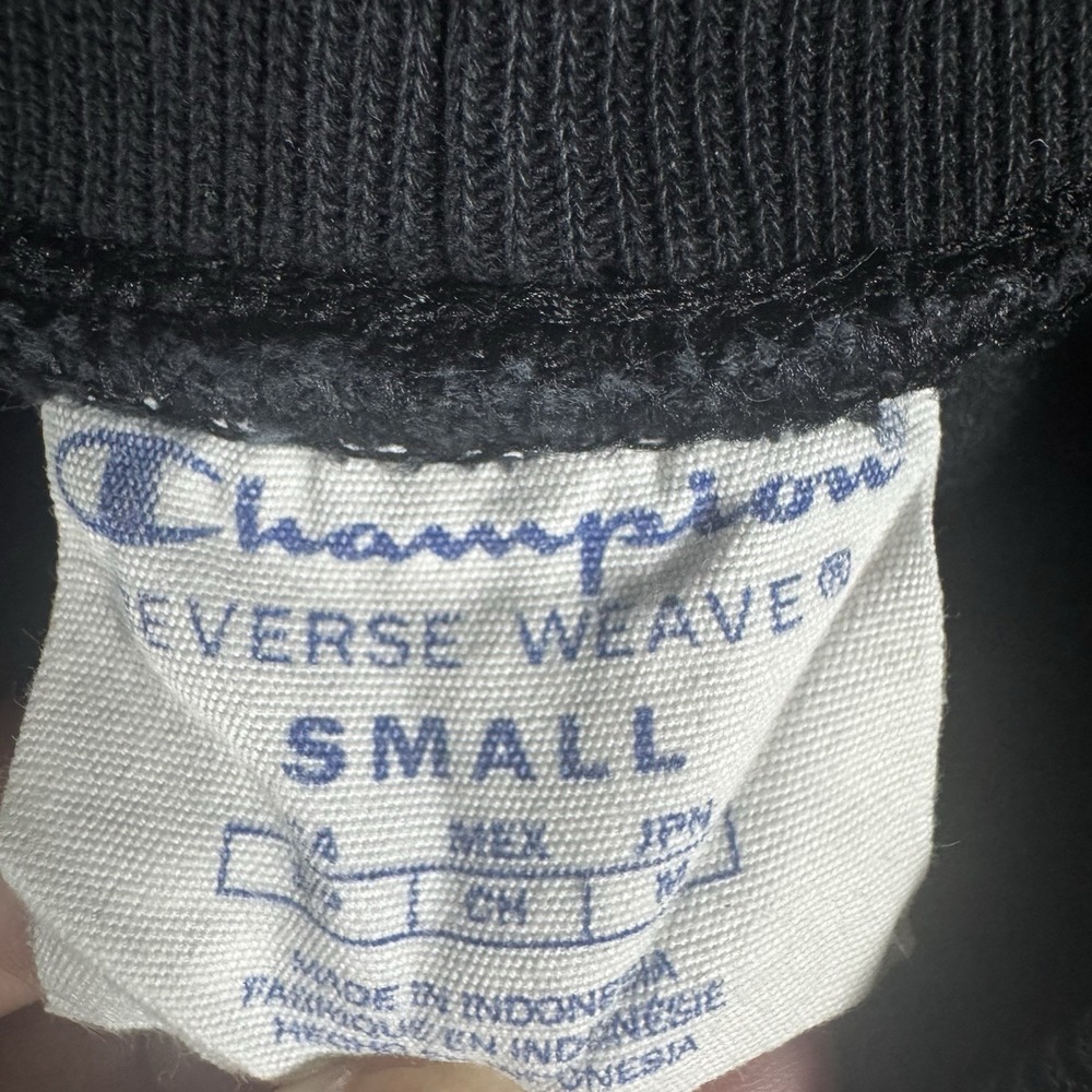 Champion Mens Black Logo All Over Cut Off Reverse Weave Fleece Shorts Small - Picture 5 of 5
